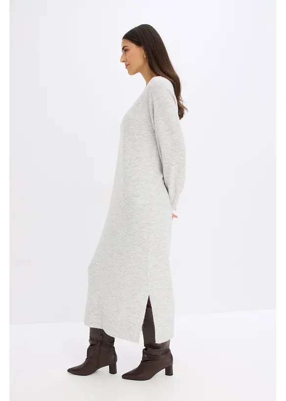 Oversize pletené šaty v délce midi, bonprix
