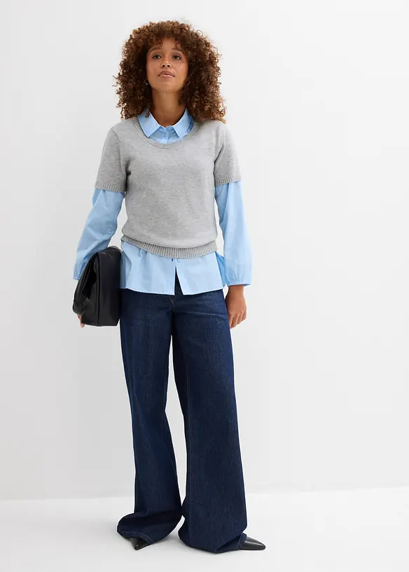 Svetr s krátkým rukávem, bonprix