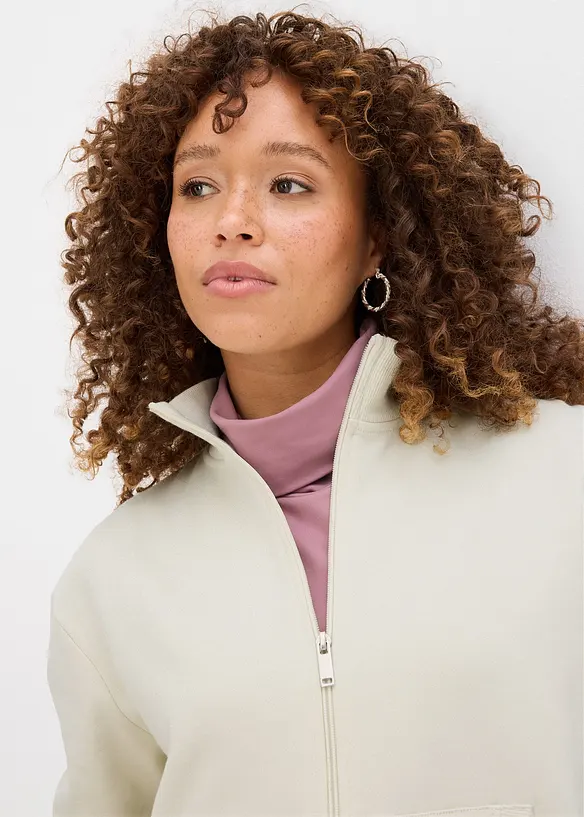 Mikina na zapínání, z čisté organické bavlny, bonprix