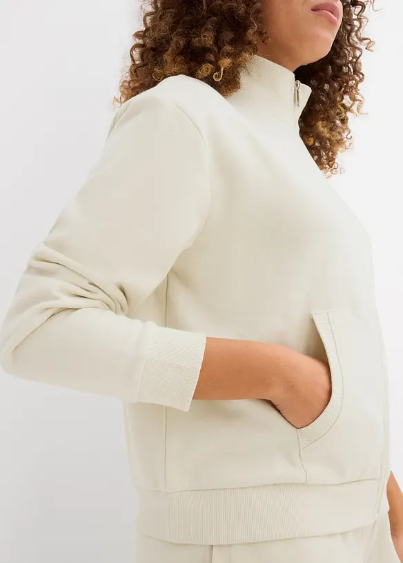 Mikina na zapínání, z čisté organické bavlny, bonprix