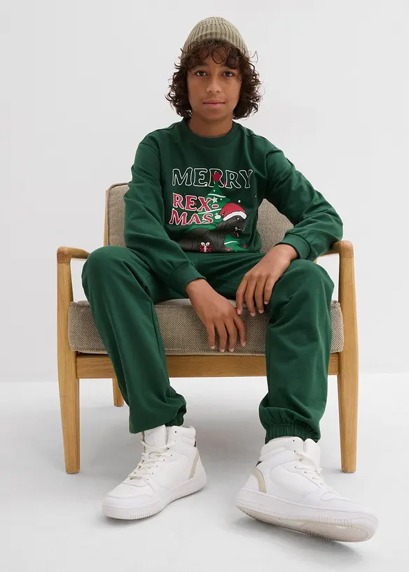 Mikina a teplákové kalhoty z čisté bavlny (2dílná souprava), bonprix