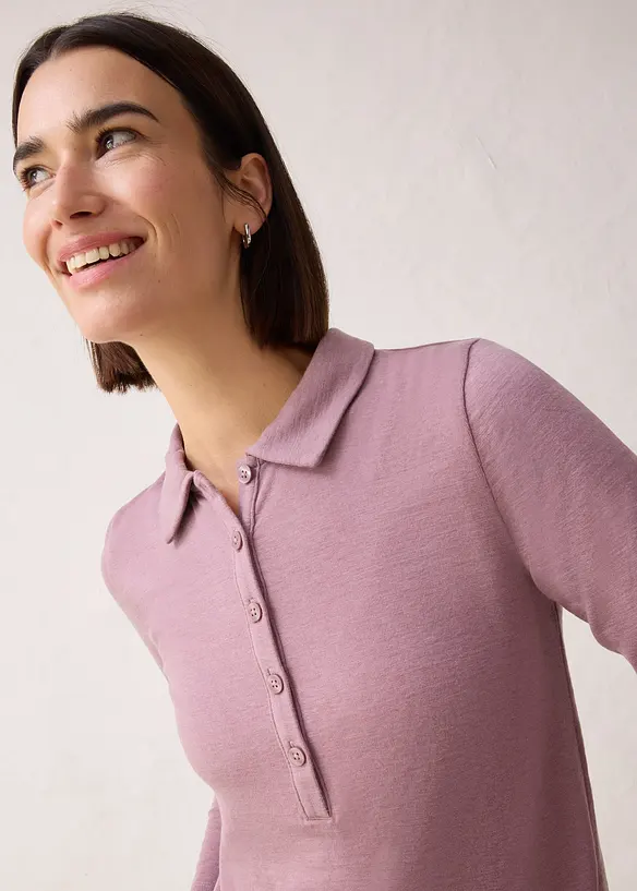 Triko polo s podílem vlny, bonprix