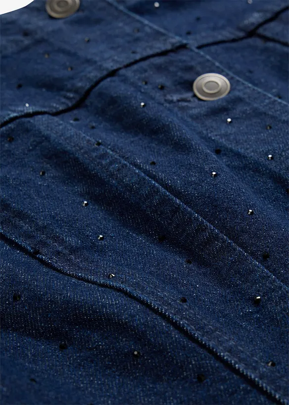 Džínová bunda se štrasovými kamínky, bonprix