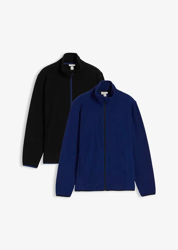 Flísová mikina na zapínání (2 ks v balení), bonprix