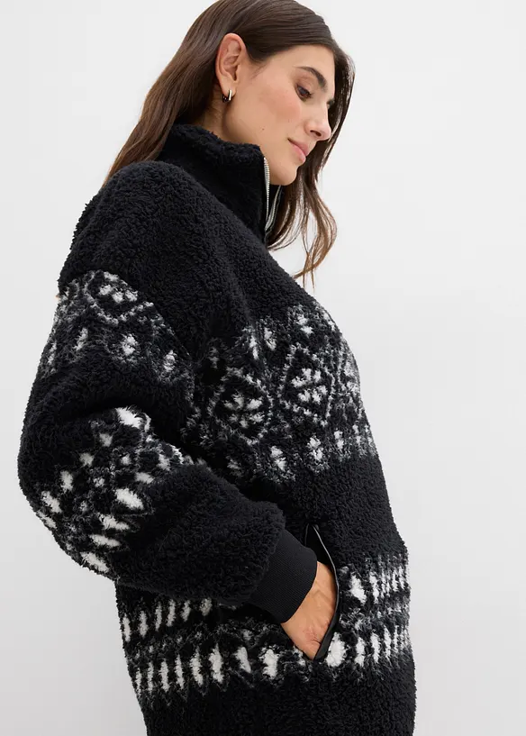 Mikina z medvídkového flísu, bonprix