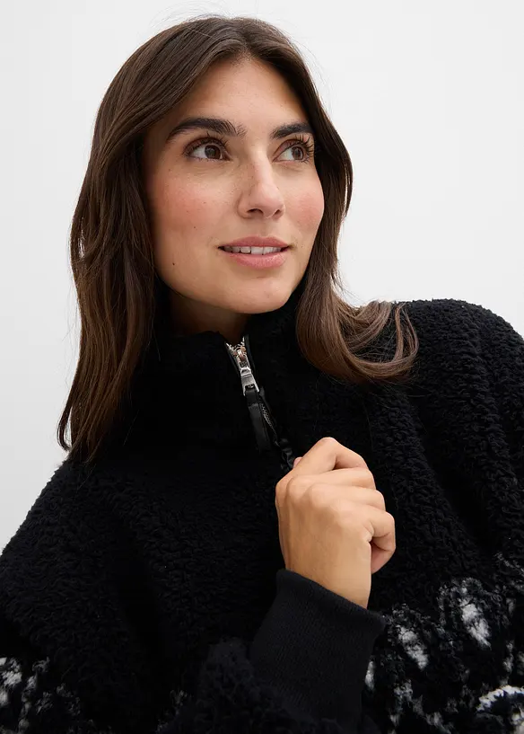 Mikina z medvídkového flísu, bonprix