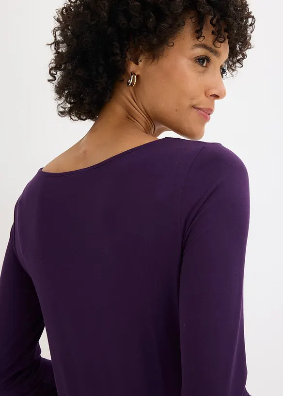 Tričko se síťovanou vsadkou a třpytivými kamínky, bonprix