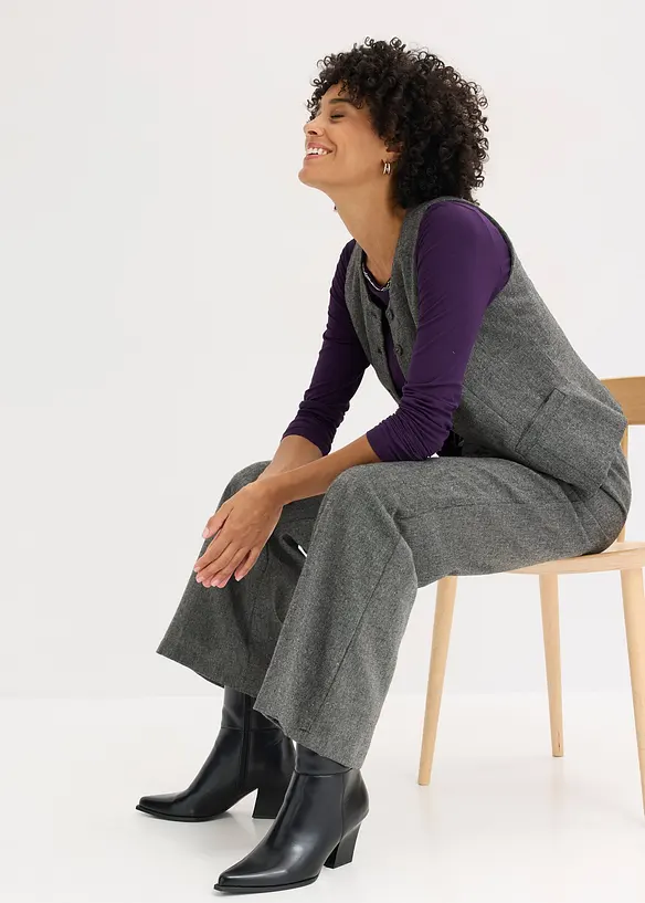 Tričko se síťovanou vsadkou a třpytivými kamínky, bonprix