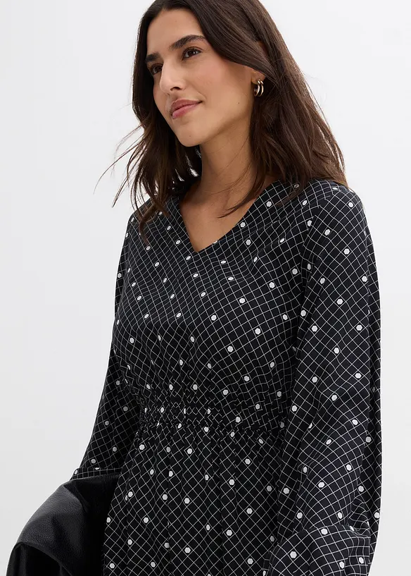 Dlouhé šaty ze splývavé viskózy, bonprix