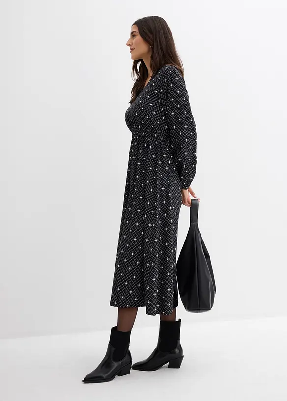 Dlouhé šaty ze splývavé viskózy, bonprix