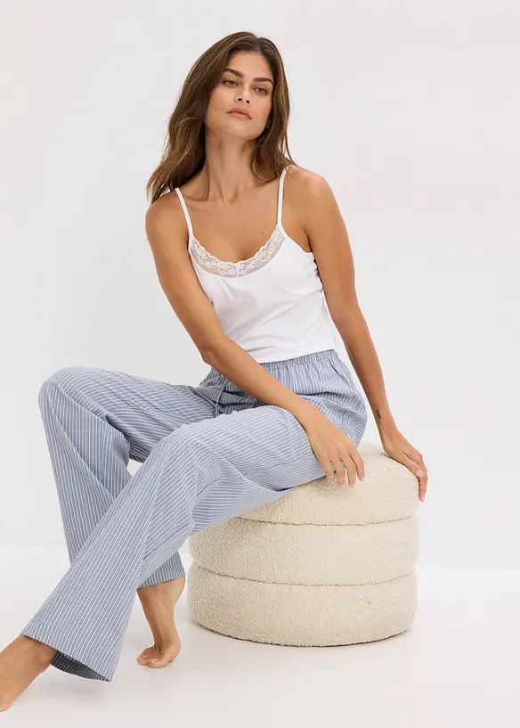 Spodní košilka s organickou bavlnou a krajkou (2 ks v balení), bonprix