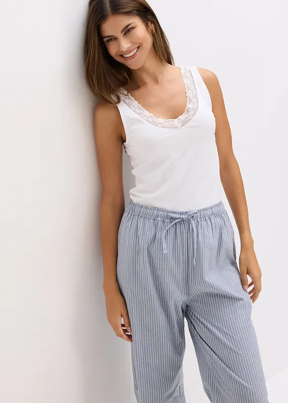 Spodní košilka s organickou bavlnou a krajkou (2 ks v balení), bonprix