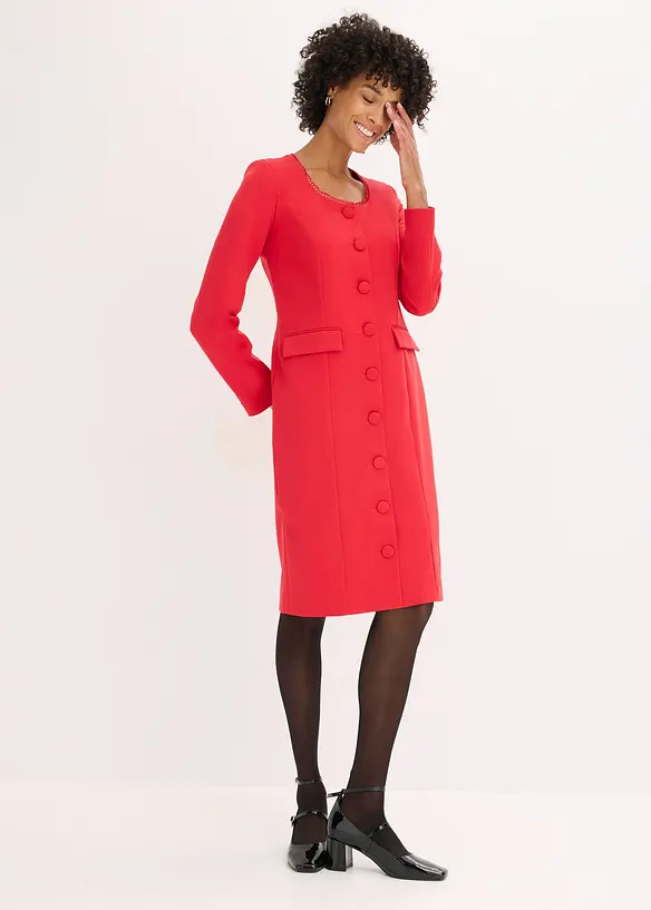 Blejzrové šaty s krajkovým lemem, bonprix