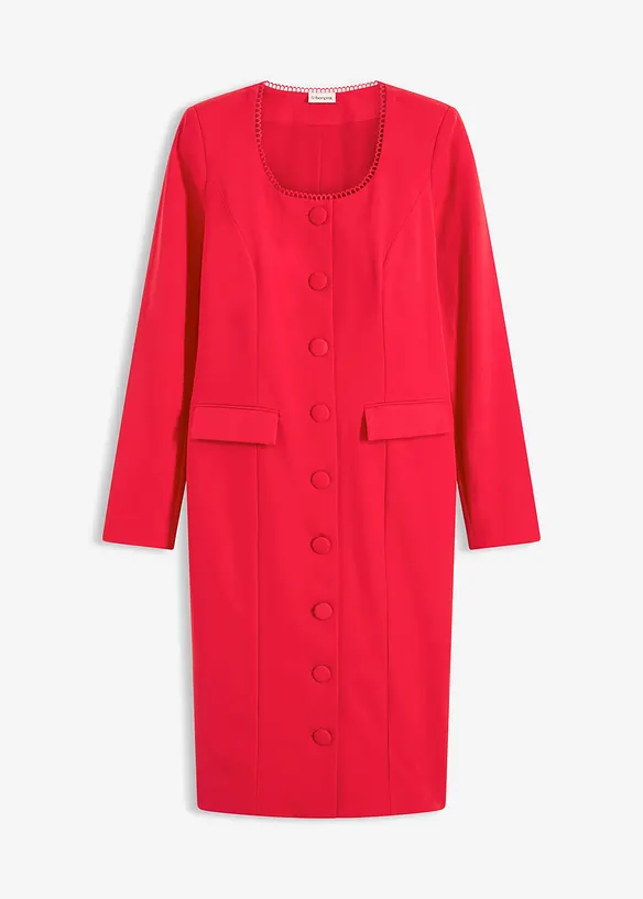 Blejzrové šaty s krajkovým lemem, bonprix