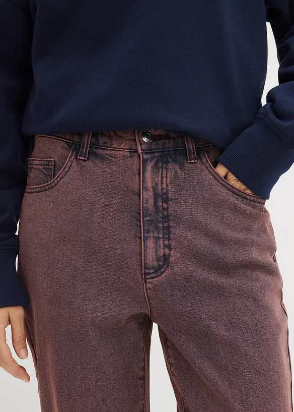 Keprové kalhoty se sepráním kyselinou, bonprix