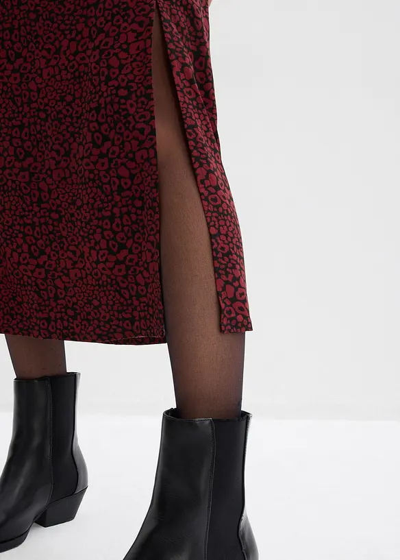 Midi sukně ze splývavé viskózy, bonprix