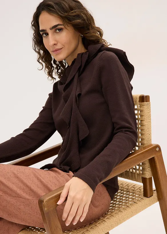 Svetr z jemné pleteniny ze splývavé viskózové směsi, bonprix