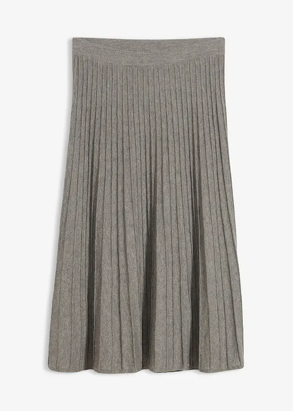 Pletená sukně s vlnou merino, bonprix