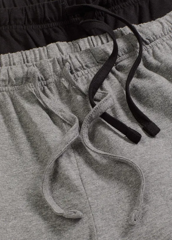 Pyžamové kalhoty s průhmatovými kapsami (2 ks v balení), bonprix