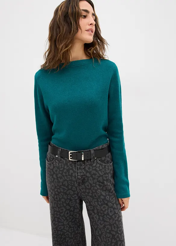 Přiléhavé pletené triko, bonprix