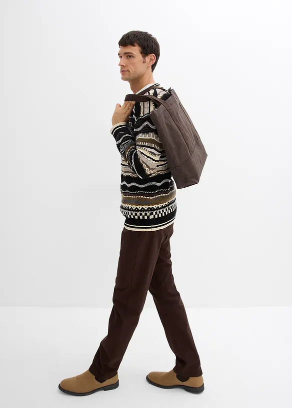 Svetr ze silnější pleteniny z čisté bavlny, bonprix