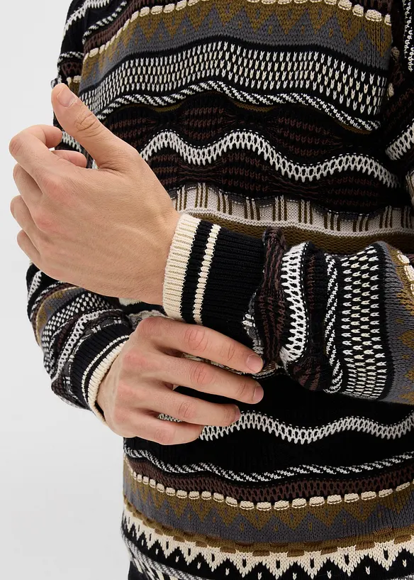 Svetr ze silnější pleteniny z čisté bavlny, bonprix