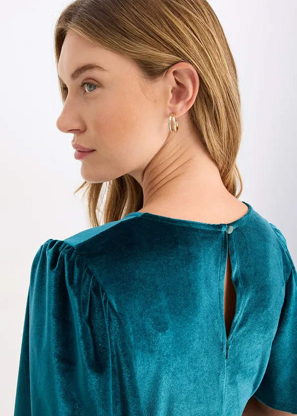 Midi šaty z měkkého sametu, bonprix