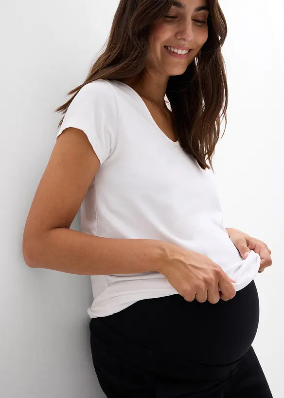 Těhotenské kalhoty se širokými nohavicemi, z pohodlného materiálu Punto di Roma, bonprix