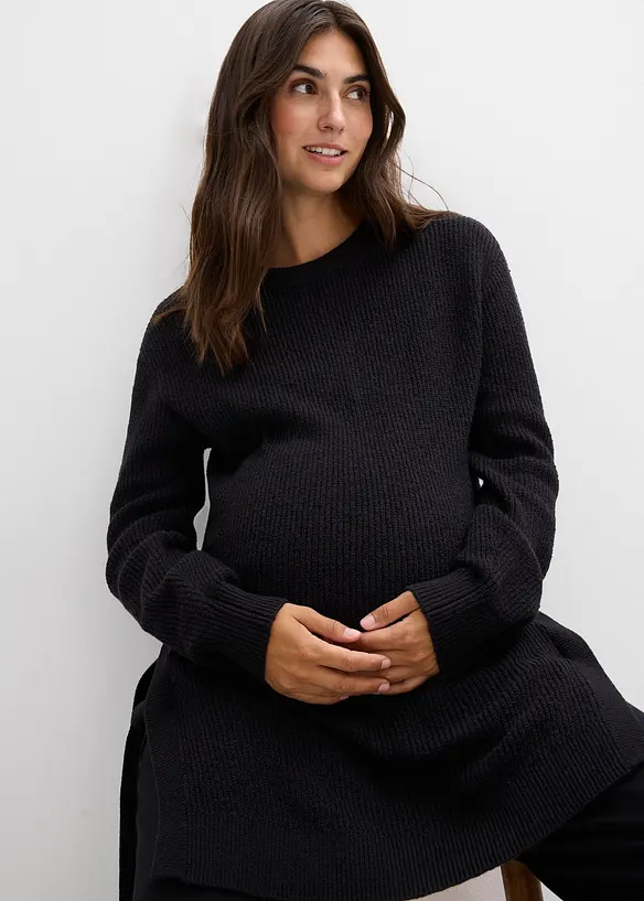 Těhotenský a kojicí svetr, z bavlny s podílem vlny, bonprix