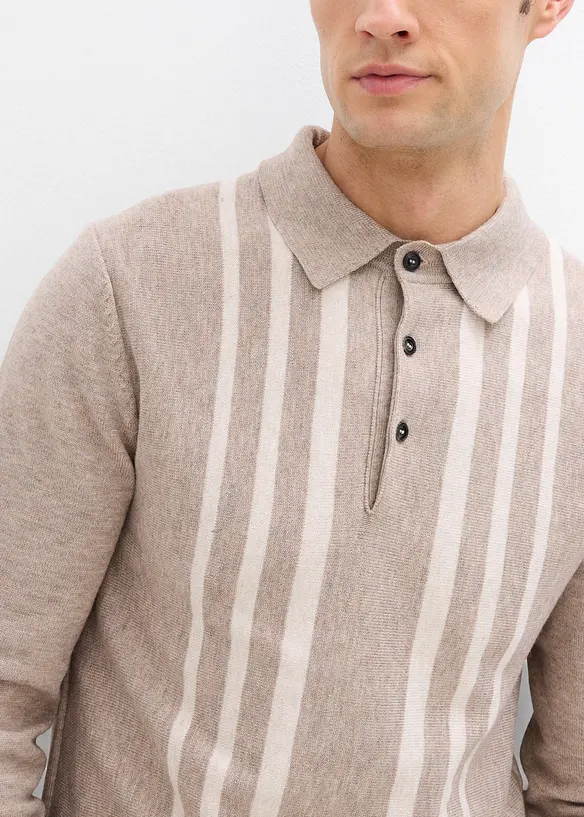 Pólo svetr z jemné pleteniny, Slim Fit, bonprix
