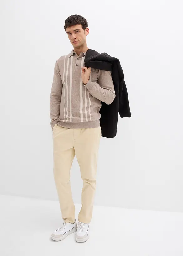 Pólo svetr z jemné pleteniny, Slim Fit, bonprix