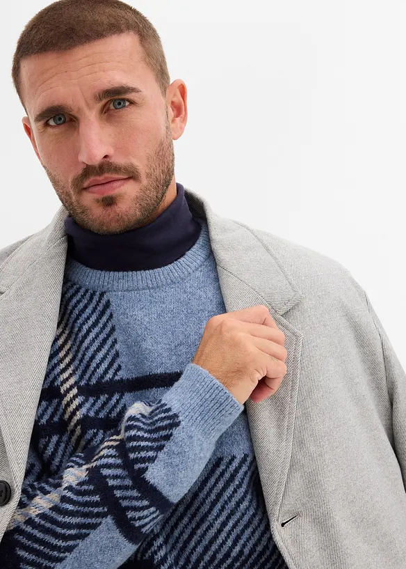 Svetr s kostkovaným vzorem, bonprix