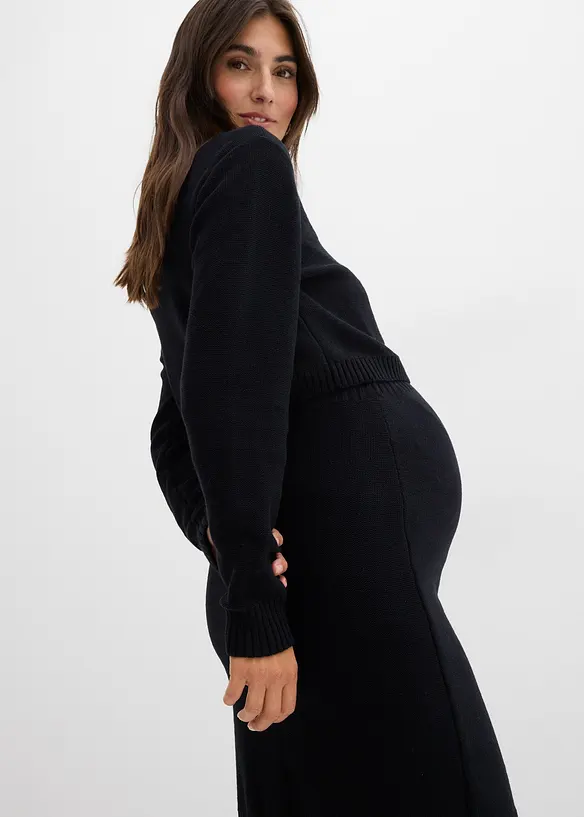 Těhotenská souprava svetru a sukně, z organické bavlny (2dílná souprava), bonprix