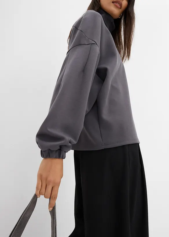 Oversize mikina z materiálu scuba, bonprix