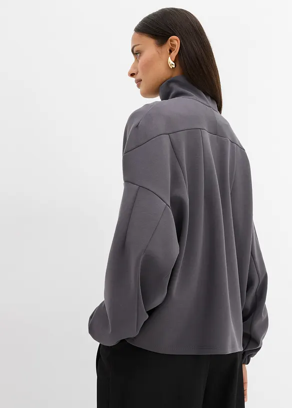 Oversize mikina z materiálu scuba, bonprix