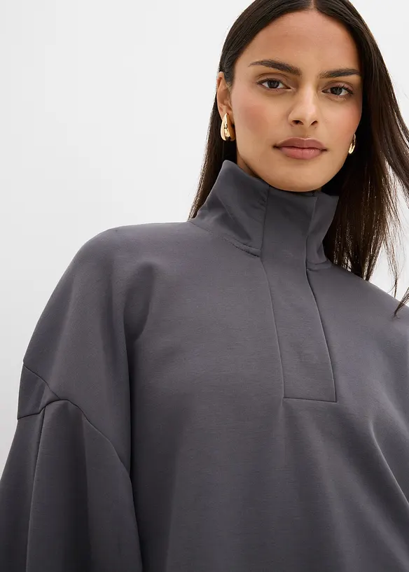 Oversize mikina z materiálu scuba, bonprix