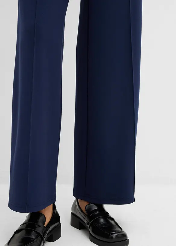 Kalhoty Bootcut, z lehce lesklé viskózové směsi, bonprix