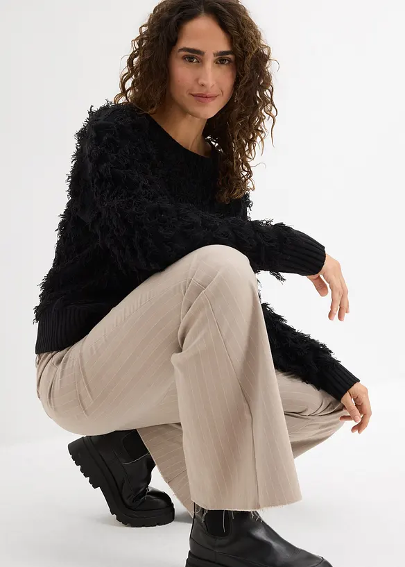 Kalhoty do zvonu, ze splývavé viskózové směsi, bonprix