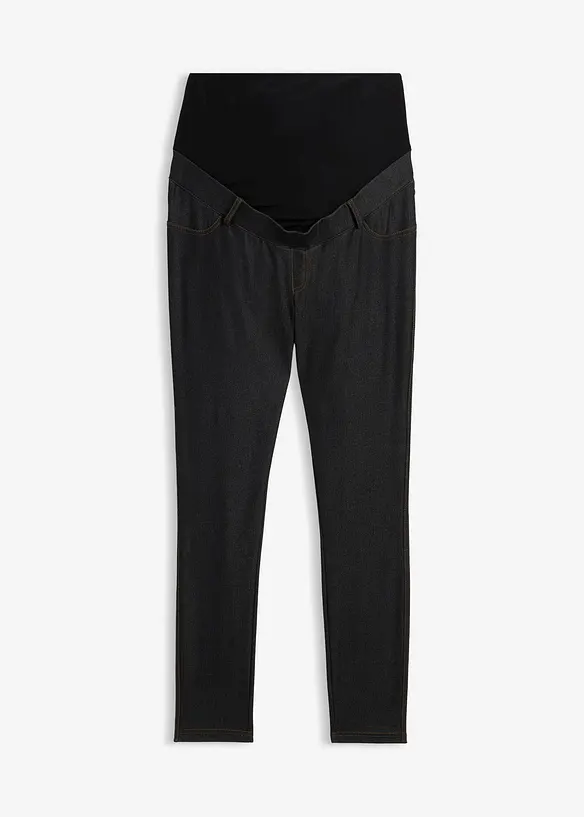 Elastické těhotenské legíny z imitace džínoviny, bonprix