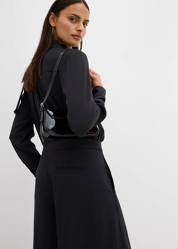 Široké splývavé kalhoty s pohodlným pasem, bonprix