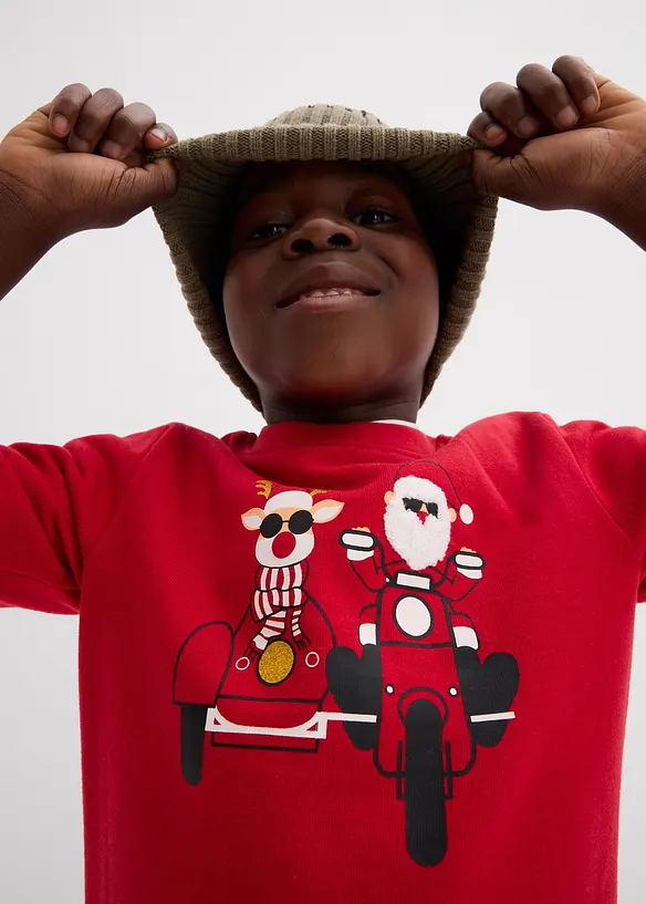 Mikina s vánočním motivem, z čisté organické bavlny, bonprix