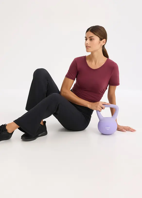 Sportovní termo kalhoty z měkkého materiálu, rovné nohavice, bonprix