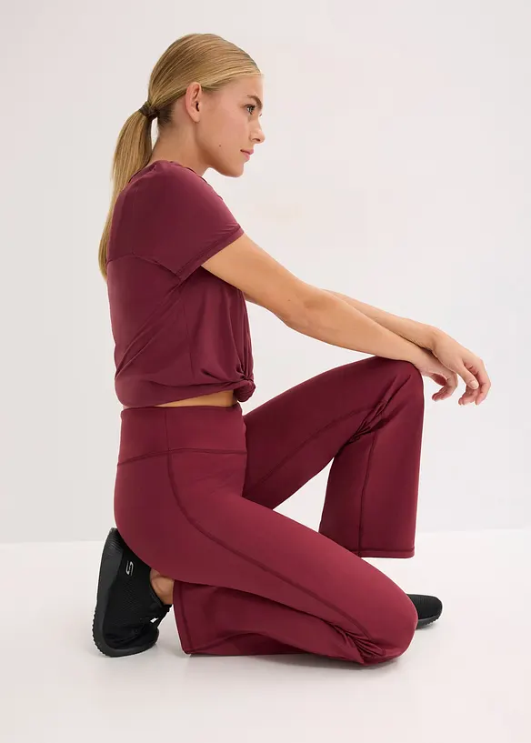 Sportovní termo kalhoty z měkkého materiálu, rovné nohavice, bonprix