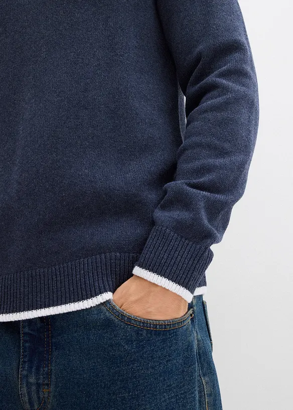 Pólo svetr s recyklovanou bavlnou, bonprix