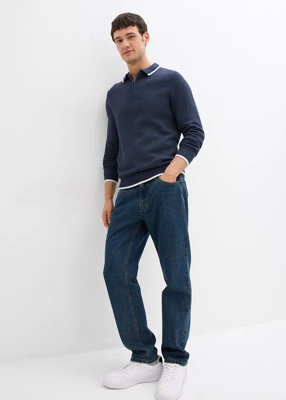 Pólo svetr s recyklovanou bavlnou, bonprix