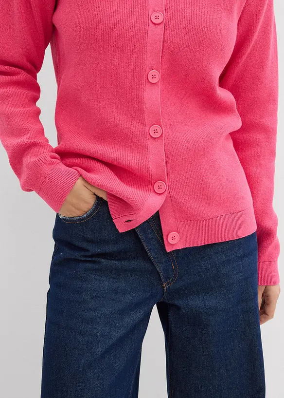 Kabátek z jemné pleteniny, kulatý výstřih, bonprix