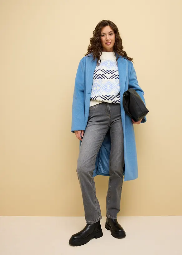 Strečové džíny Mid Waist, Straight, bonprix