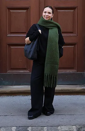 Žena - Šála - tmavě khaki