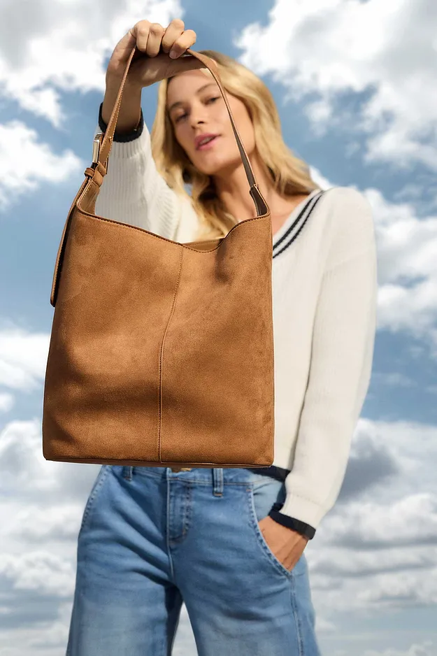 Žena - Kabelka/vak s ozdobnou přezkou - hněd&aacute;