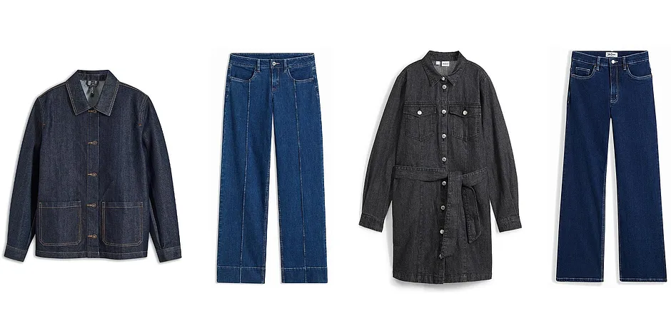 Žena - Džínová bunda Oversized - tmavě modrý denim